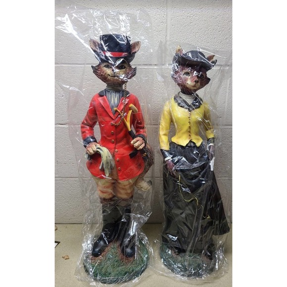 Winterthur Mr & Mrs Lord Fox Hunt 26” English Library Statue Exclusive - Picture 7 of 7